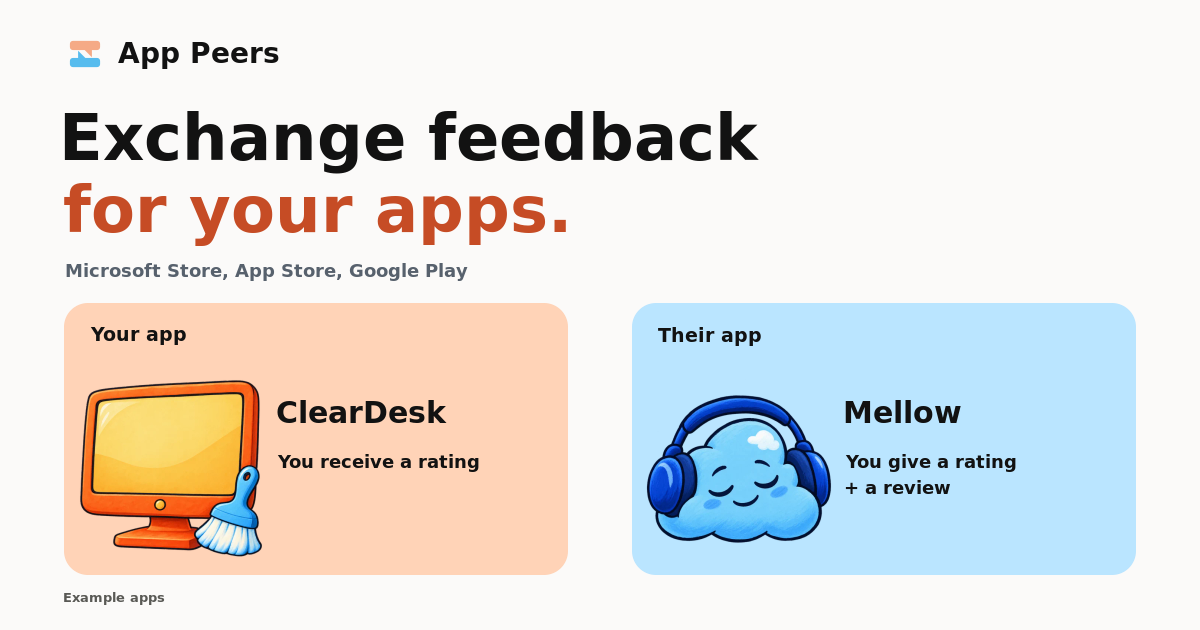Why and for who I made a service for exchanging app reviews